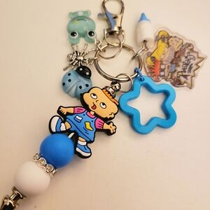 Handmade Rugrats Phil Silicone Beaded Keychain